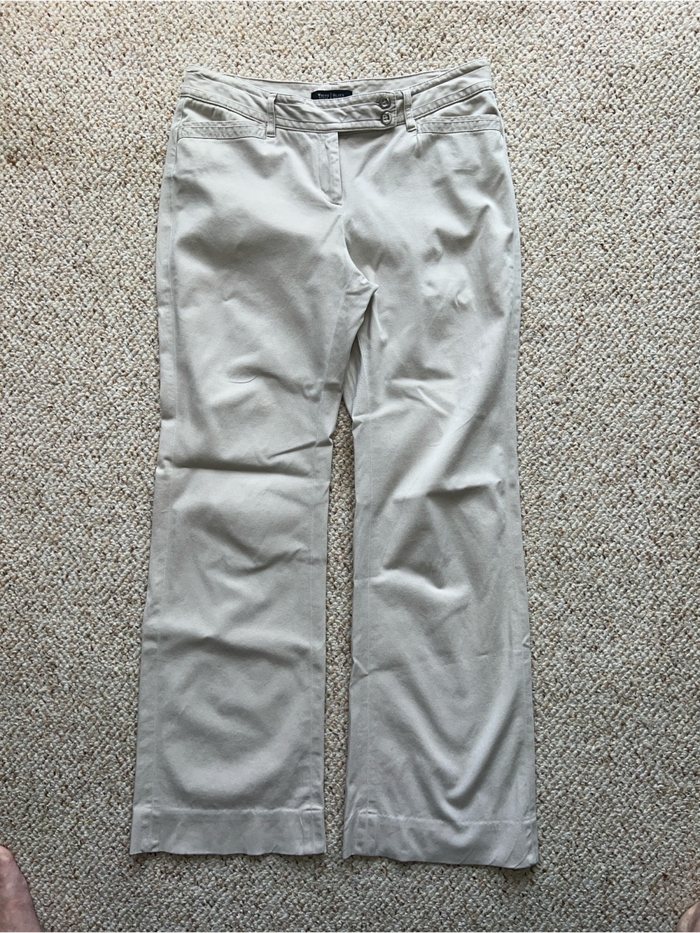 White House Black Market 10 WHBM Tan Beige Boot Cut Chinos